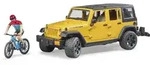 BRUDER - Jeep Wrangler Rubicon Unlimited mit Mountainbike und Radfahrer