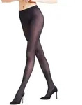 FALKE Damen Feinstrumpfhose Seidenglatt 40 DEN - blau - L