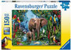 Ravensburger Puzzle - Dschungelelefanten, 150 XXL Teile