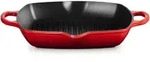 Le Creuset Quadratische Grillpfanne mit zwei Griffen Signature &Oslash; 30cm - rot