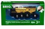 BRIO World - 33630 Goldene Batterielok mit Licht und Sound - Mit Auskoppel-Funktion