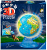 Ravensburger Puzzle - 3D Puzzles - Kinderglobus mit Licht in deutscher Sprache - 180