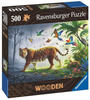 Ravensburger Puzzle - WOODEN Puzzle - Tiger im Dschungel - 500 Teile