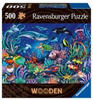 Ravensburger Puzzle - WOODEN Puzzle - Unten im Meer - 500 Teile