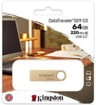 Kingston 64GB 220MB/s Metal USB 3.2 Gen 1 DataTraveler SE9 G3 - USB-Stick