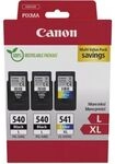 Canon PG-540L + PG540L + CL 541XL multipack - Schwarz + 3 Farben - Druckerpatrone -