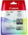 Canon PG-510 / CL-511 - Schwarz + 3 Farben - Druckerpatrone - Multipack