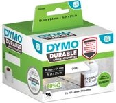 Dymo Durable 2112284 Etikett Schwarz auf Wei&szlig; (19 mm x 64 mm)