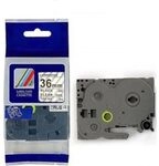 Brother TZe-M61 - (36 mm) - Schwarz auf transparent - Tape