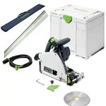 Festool Tauchs&auml;ge S&auml;ge TS 60 KEBQ-Plus F&uuml;hrungsschienen FS1400/2 Tasche...