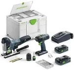 Festool Montage Set 2xAkku Bohrschrauber S&auml;ge SYS T18+3/PSC 420 HPC I-Set...