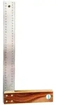 Hedue Tischlerwinkel A040 Nussbaum 400 mm Edelstahlblatt 45 mm Messingbeschlag