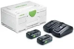 Festool Energie-Set SYS 18V 2xTBX4/TCL6DUO f&uuml;r 18 Volt Ger&auml;te Bluetooth 578819