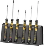 Wera 1578 A/6 ESD Elektroniker-Schraubendrehersatz + Rack, 6-teilig