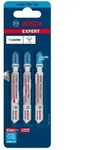 Bosch Stichs&auml;gebl&auml;tter T118EHM 3St&uuml;ck Expert 2608900562 mit Carbide Technology