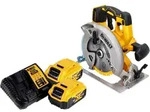 DeWalt DCS 570 P2 Akku Handkreiss&auml;ge 18 V 184 mm Brushless + 2x Akku 5,0 Ah +