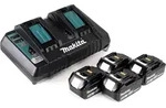 Makita DHR 281 PT4J Brushless Akku Bohrhammer 28 mm 2x 18 V f&uuml;r SDS-PLUS mit