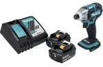Makita DTS 141 RF Akku Impulsschrauber 18 V 40 Nm 1/4" Brushless + 2x Akku 3,0...