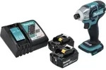 Makita DTS 141 RG Akku Impulsschrauber 18 V 40 Nm 1/4" Brushless + 2x Akku 6,0...