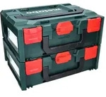 Metabo metaBOX 145 Set 2x System Werkzeug Koffer Stapelbar 396 x 296 x 145 mm +...
