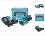 Makita DBO 382 RGJ Akku Schwingschleifer 18 V 93 x 185 mm Brushless + 2x Akku...