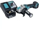 Makita DGA 521 RG1X1 Akku Winkelschleifer 18 V 125 mm X-LOCK Brushless + 1x...