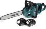 Makita DUC 355 M2 Akku Kettens&auml;ge 36V ( 2x18V ) Brushless 35 cm + 2x 4,0 Ah Akku -