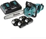 Makita DUC 355 PM4 Akku Kettens&auml;ge 36V ( 2x18V ) Brushless 35 cm + 4x 4,0 Ah Akku +