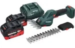Metabo SGS 18 LTX Q Akku Gras und Strauchschere 18 V + 2x Akku 5,5 Ah +...