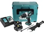 Makita DHP 458 RMJ Akku Schlagbohrschrauber 18 V 91 Nm + 2x Akku 4,0 Ah +...