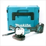 Makita DGA 504 Y1J Akku Winkelschleifer 18V 125mm Brushless + 1x Akku 1,5Ah +...