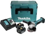 Makita DGA 452 RFJ Akku Winkelschleifer 18 V 115 mm + 2x Akku 3,0 Ah +...