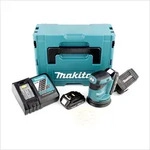 Makita DBO 180 RYJ 18 V Akku Exzenterschleifer + 2x Akku 1,5Ah + Ladeger&auml;t +...