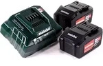 Metabo Basis Set 2x Li-Power Akkupack 18 V 4,0 Ah CAS Li-Ion Akku + Ladeger&auml;t ASC 55