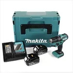 Makita DHP 483 RMJ Akku Schlagbohrschrauber 18V 40Nm im Makpac + 2x 4,0 Ah Akku...