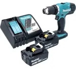 Makita DDF 453 RG Akku Bohrschrauber 18 V 42 Nm + 2x Akku 6,0 Ah + Ladeger&auml;t