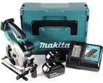 Makita DSS 501 RGJ 18V 136 mm Li-ion Akku Handkreiss&auml;ge im Makpac + 2x 6,0 Ah...