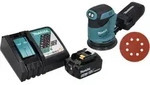 Makita DBO 180 RT1 Akku Exzenterschleifer 18 V 125 mm + 1x Akku 5,0 Ah +...