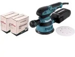 Makita BO 5041 Exzenterschleifer / Schleifmaschine 300 W 125 mm + 2x...