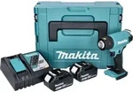 Makita DHG 180 RGJ Akku Hei&szlig;luftgebl&auml;se 18 V 550 &deg;C + 2x Akku 6,0 Ah +...