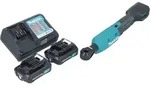 Makita WR 100 DWA Akku Ratschenschrauber 12 V 47,5 Nm 1/4" 3/8" + 2x Akku 2,0...