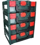 Metabo metaBOX 145 Set 4x System Werkzeug Koffer Stapelbar 396 x 296 x 145 mm -...