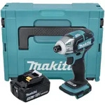 Makita DTS 141 T1J Akku Impulsschrauber 18 V 40 Nm 1/4" Brushless + 1x Akku 5,0...