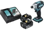 Makita DTS 141 RM Akku Impulsschrauber 18 V 40 Nm 1/4" Brushless + 2x Akku 4,0...