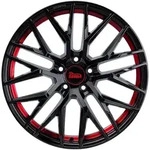 MAM RS4 Black Painted Red Inside Alufelge 18 Zoll ET45 5x108 ML72,6