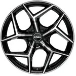 Rial Salento Diamant-schwarz-frontpoliert Alufelge 19 Zoll ET45 5x108 ML70,1