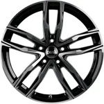 DBV Vienna II Schwarz Gl&auml;nzend, Front Poliert Alufelge 20 Zoll ET42 5x112...