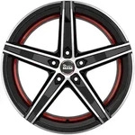 MAM OX-18 Black Front Polish Red Inside Alufelge 19 Zoll ET45 5x112 ML66,6