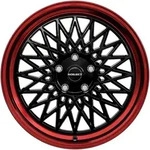 Borbet B Black Rim Red Alufelge 19 Zoll ET45 5x112 ML66,6