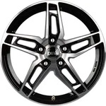 DBV 5DS 005 Schwarz Gl&auml;nzend, Front Poliert Alufelge 16 Zoll ET38 5x100 ML60,1